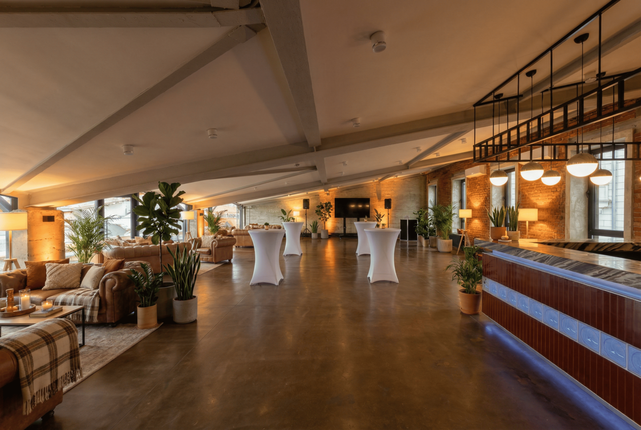 Фотография 10 площадки Мансарда на Чистых прудах: светлый зал с верандой, 150 м²