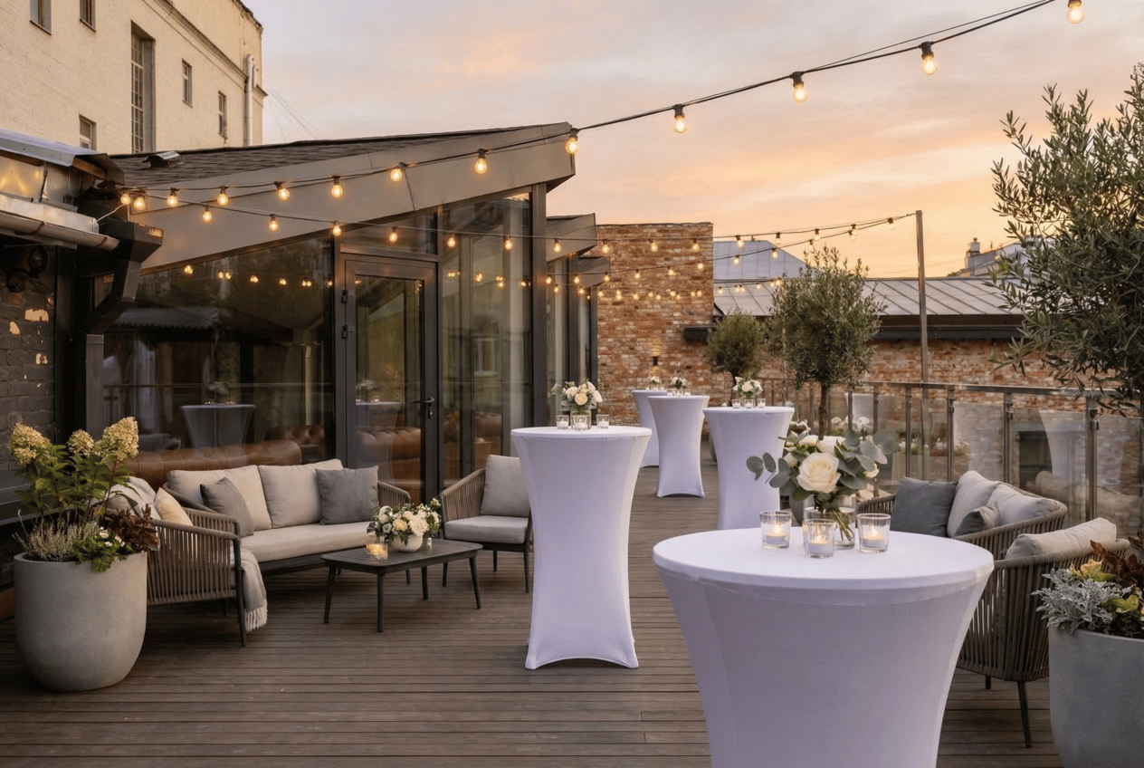 Фотография 4 площадки Мансарда на Чистых прудах: светлый зал с верандой, 150 м²