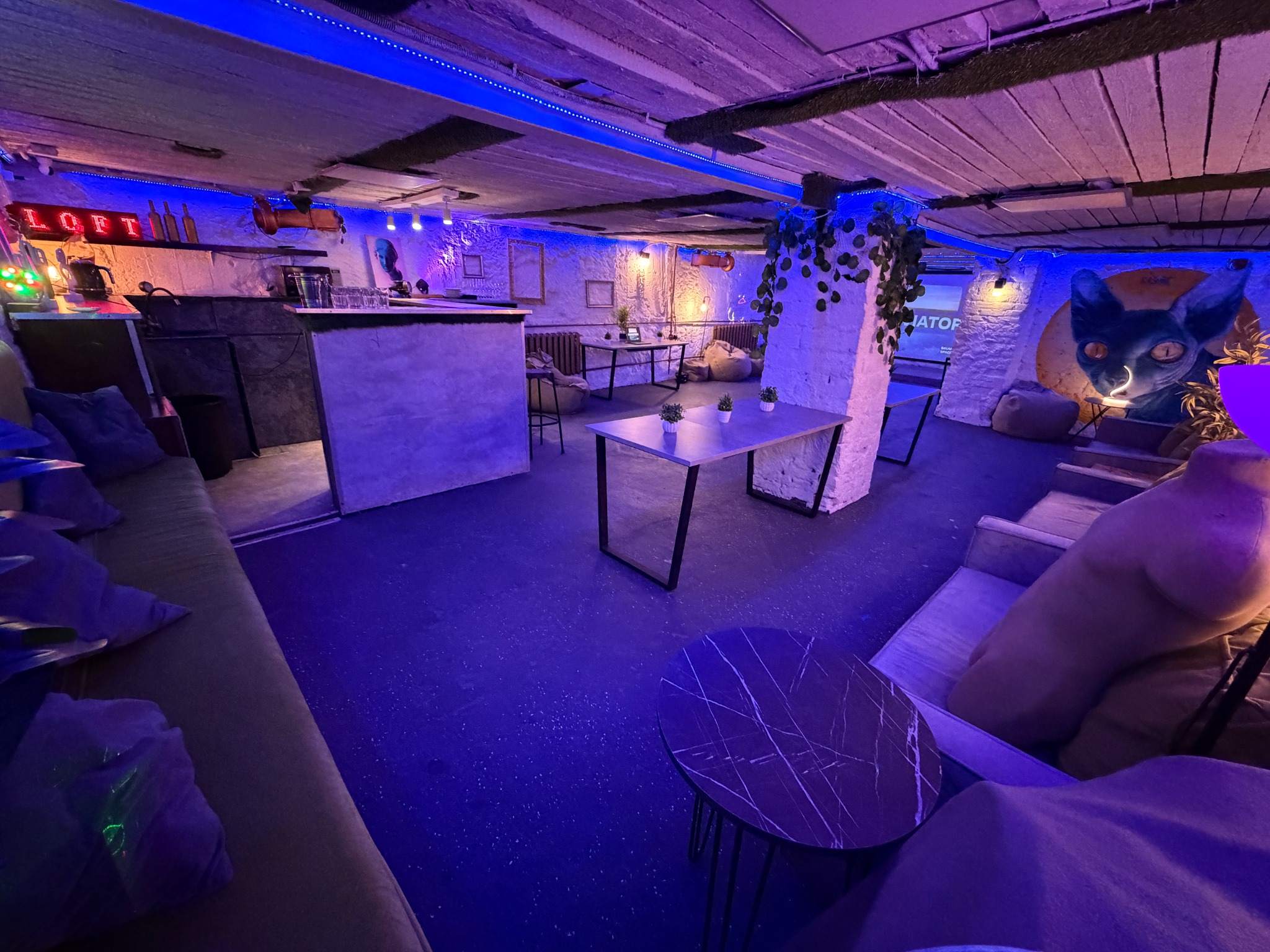 Фотография 2 площадки Неоновый лофт с зоной барбекю, 5 минут от Бауманской