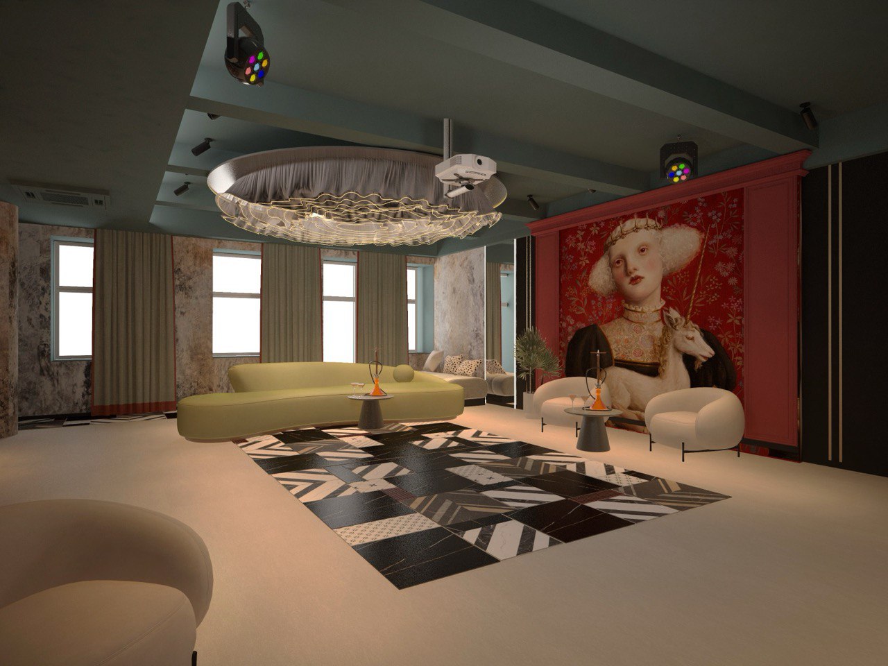 Фотография 1 площадки Стильный лофт с балконами на Дмитровской